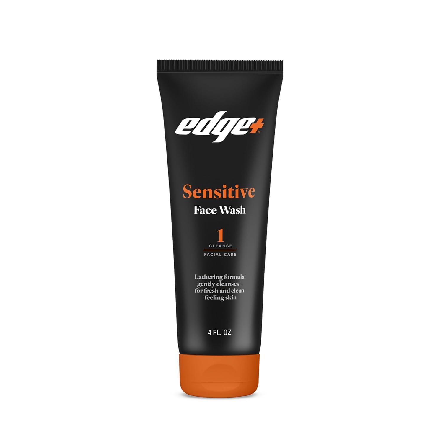 Edge+ Mens Sensitive Skin Face Wash, 4 Oz, Fragrance-Free Mens Face Wash, Gently Cleanses Skin