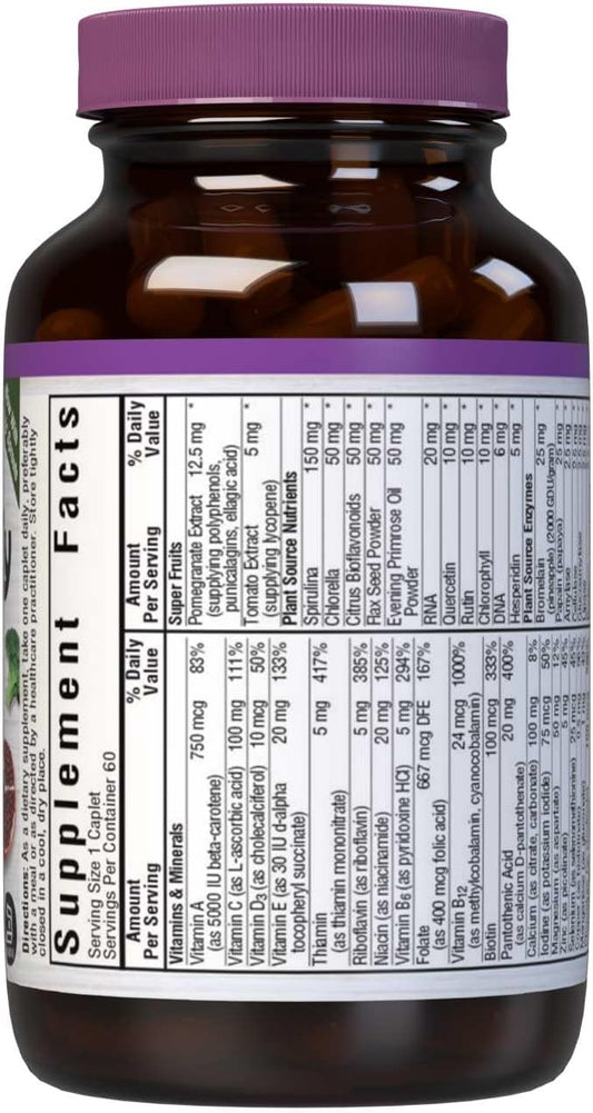 BlueBonnet Super Earth Single Daily Multi-Nutrient Formula Iron Free Caplets, 60 Count (743715001138)