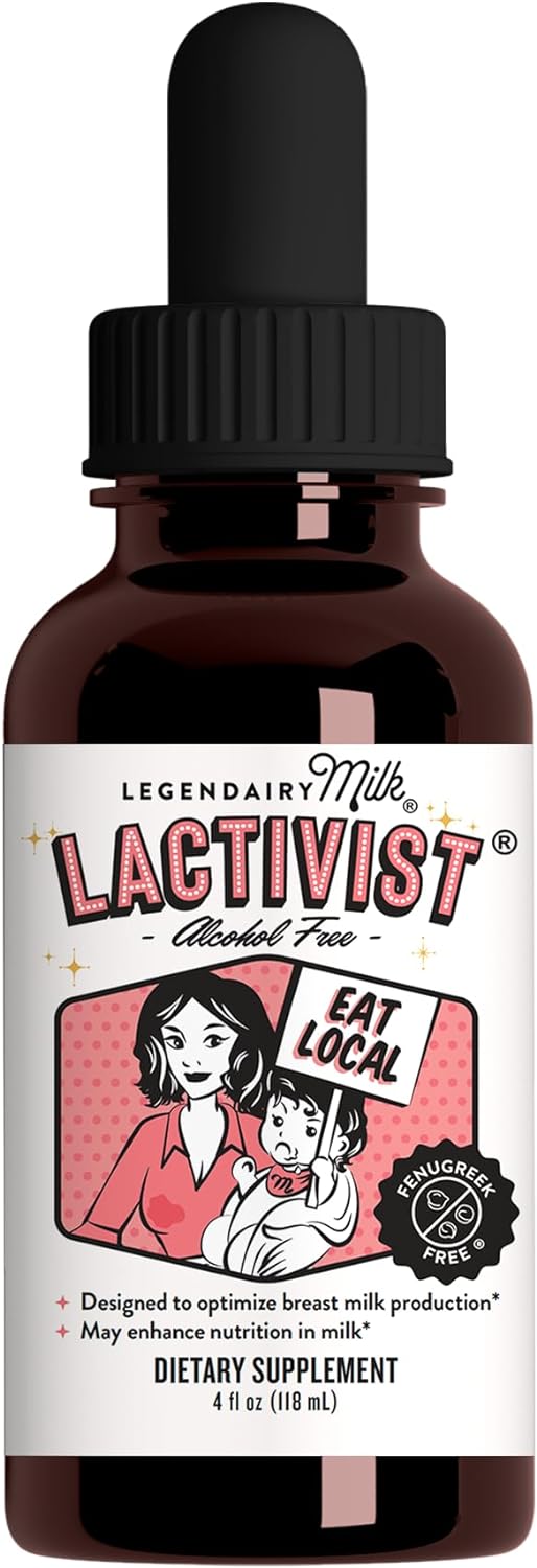 Legendairy Milk Lactivist Drops, Breastfeeding Supplement To Increase Breast Milk Supply, Organic Torbangun For Lactation, Made In Usa, Alcohol Free, 4 Fl Oz