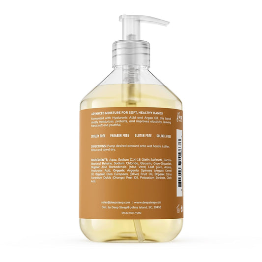Deep Steep Liquid Hand Wash, Limoncello, 17.6 Oz – Moisturizing Cleanser With Olive Oil, Aloe Vera, Glycerin & Hyaluronic Acid – Vegan, Clean Beauty, Soft & Nourished Hands