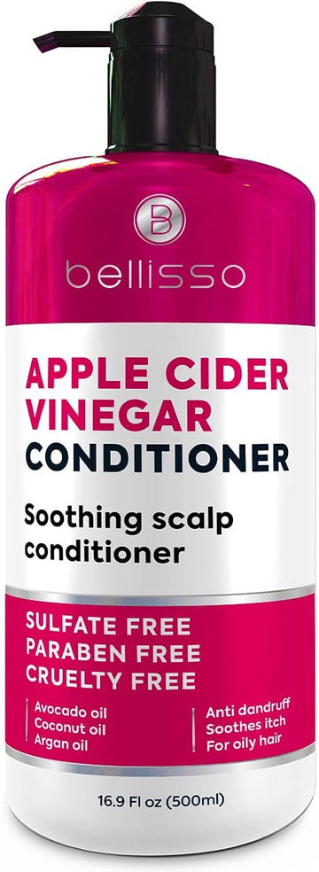 Apple Cider Vinegar Conditioner - Sulfate Paraben and Silicone Free - For Dry, Damaged and Oily Hair - Anti Dandruff Product for Fine Itchy Scalp Build Up - Cleansing Treatment for Women and Men