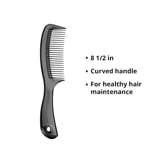 Mckesson Handle Comb, Round, Single Patient Use, Black, 8 1/2 In, 144 Count