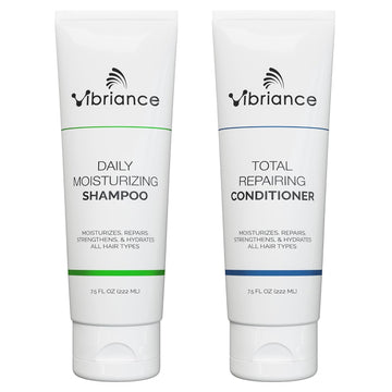 Vibriance Shampoo And Conditioner Set - Strengthening Shampoo Infused With Biotin For Aging Hair - Deeply Hydrating And Moisturizing Conditioner For Dry, Damaged Hair