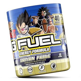 G Fuel Saiyan Pride Energy Powder Dragon Ball Z, 9.8 oz (40 servings)