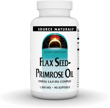 Source Naturals Flax Seed-Primrose Oil, Omega 3,6,9 Efa Complex, 1300Mg - 90 Softgels