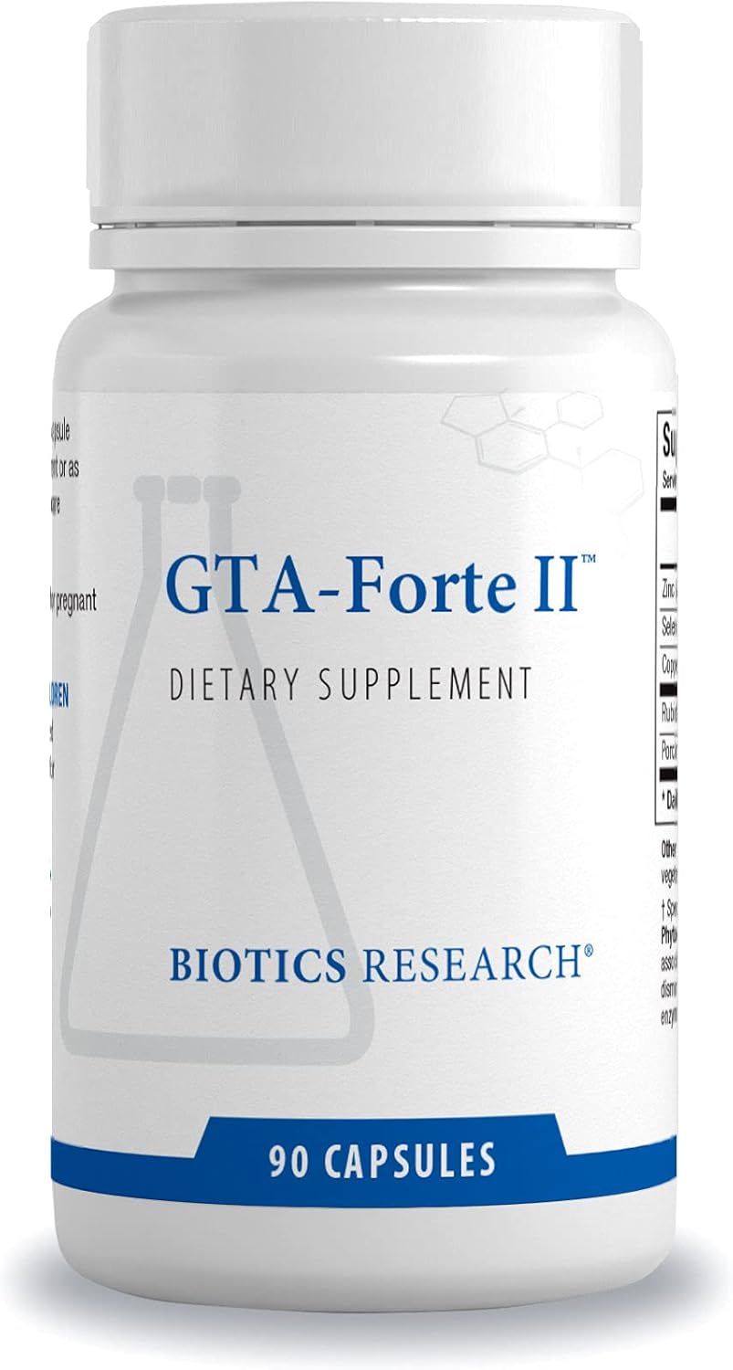 Biotics Research Gta Forte Ii Endocrine Glands Support, Promotes Optimal Hormonal Balance. Contains Porcine Glandular, Phytochemically Bound Trace Elements Zinc, Selenium, Copper, Rubidium 90 Caps