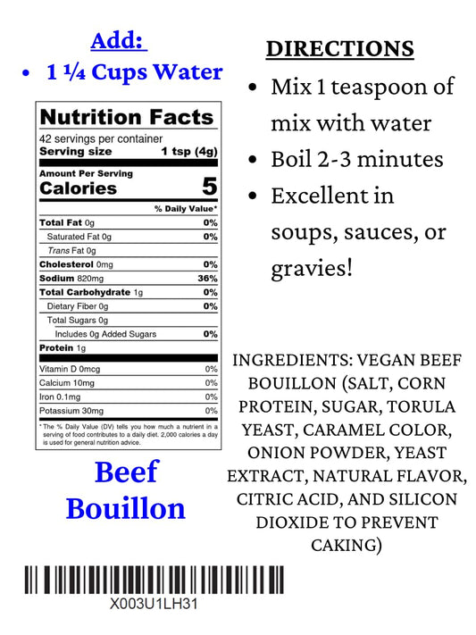 Mom's Gluten Free Beef Bouillon 6 ounce