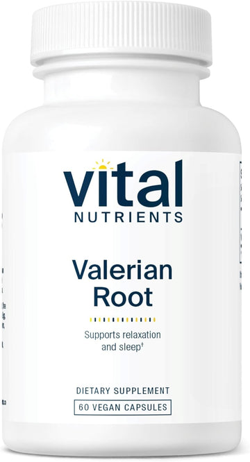 Vital Nutrients - Valerian Root - Natural Support for Relaxation and Restful Nights - Sleep Aid - 60 Vegetarian Capsules per Bottle - 625 mg