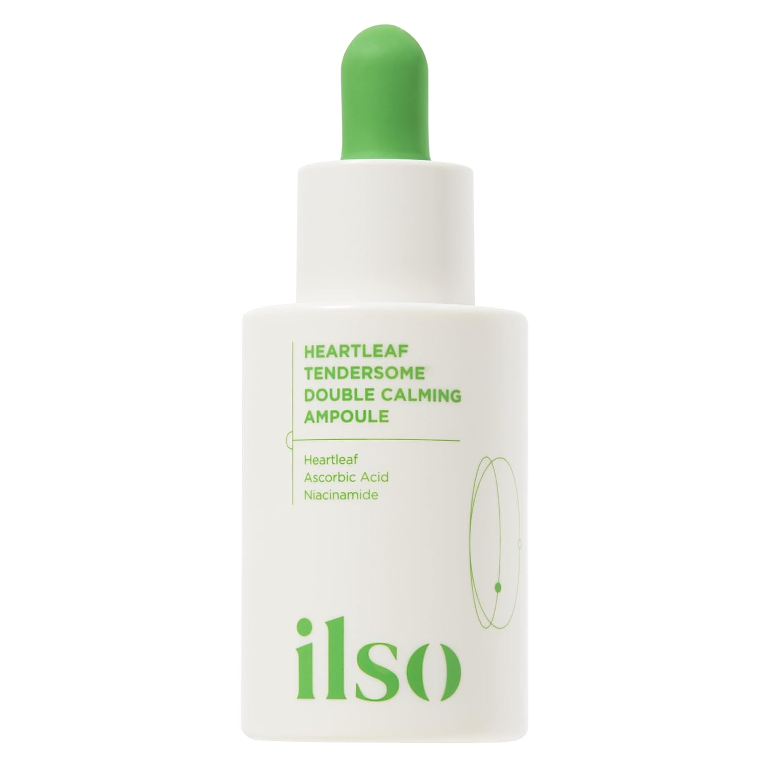 Ilso Heartleaf Tendersome Double Calming Ampoule, Ascorbic Acid, Niacinamide, Soothing Serum