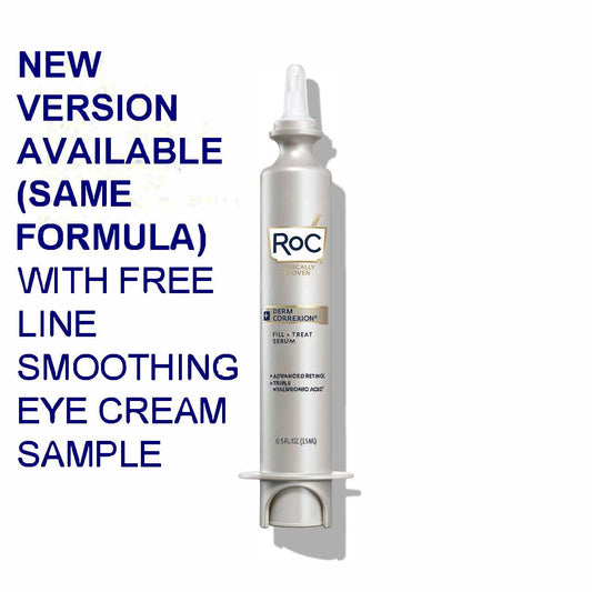 Roc Derm Correxion Fill + Treat Advanced Retinol Serum With Hyaluronic Acid For Forehead Wrinkles, Crow'S Feet, Eleven Wrinkles, And Laugh Lines, Stocking Stuffer, 15Ml : Beauty & Personal Care