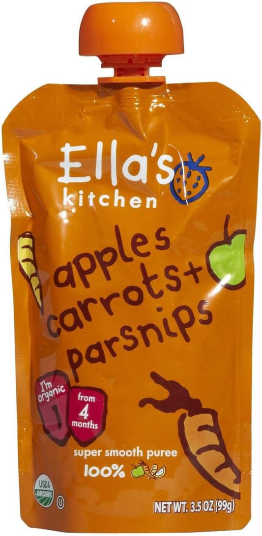 Ellas Kitchen - S1 Carrots Apples & Parsnips | 120G | Bundle By Ella'S Kitchen (Vegetarian)