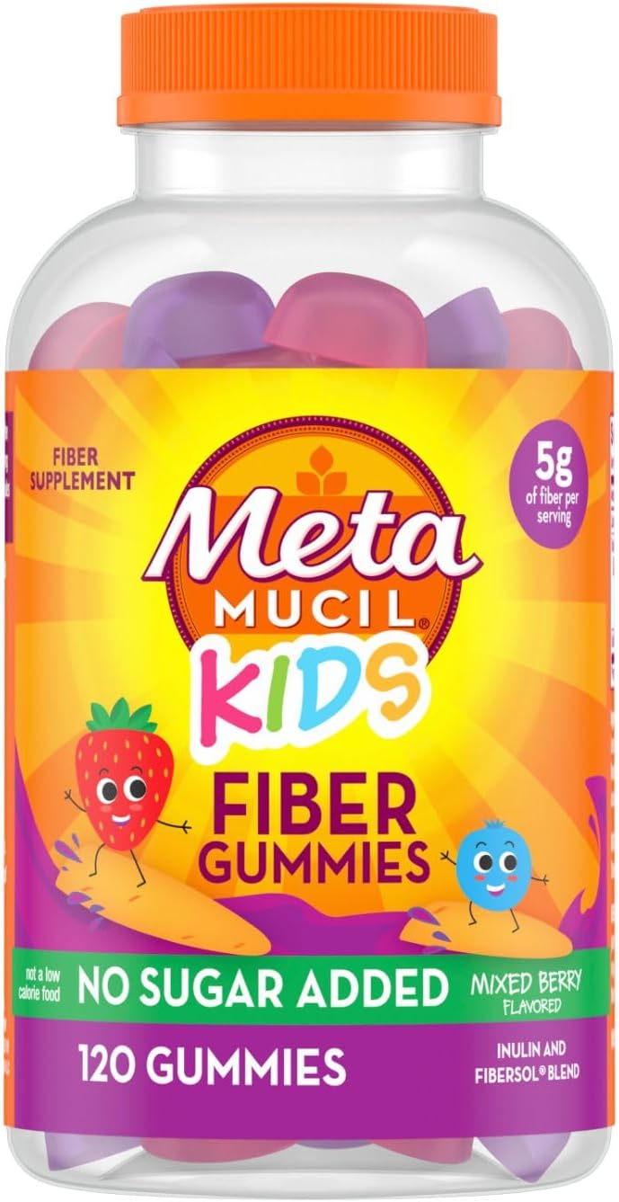 Metamucil Kids Fiber Supplement Gummies, 120ct Gummies