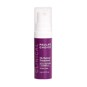 Paula'S Choice Clinical 1% Retinol Treatment Cream With Peptides, Vitamin C & Licorice Extract, Anti-Aging & Wrinkles, Travel Size. Packaging May Vary