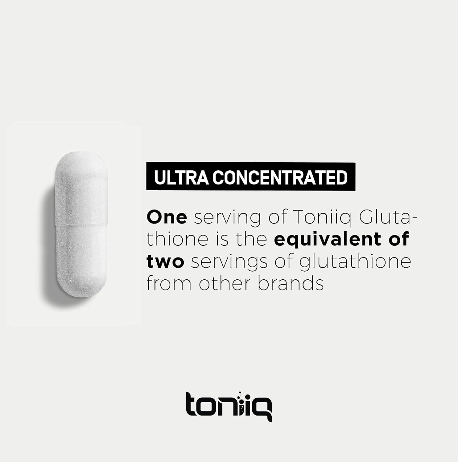 Toniiq Ultra High Strength Glutathione Capsules - 1000mg Concentrated Formula - 98%+ Highly Purified and Bioavailable - Non-GMO Fermentation - 240 Capsules Reduced Glutathione Supplement : Health & Household