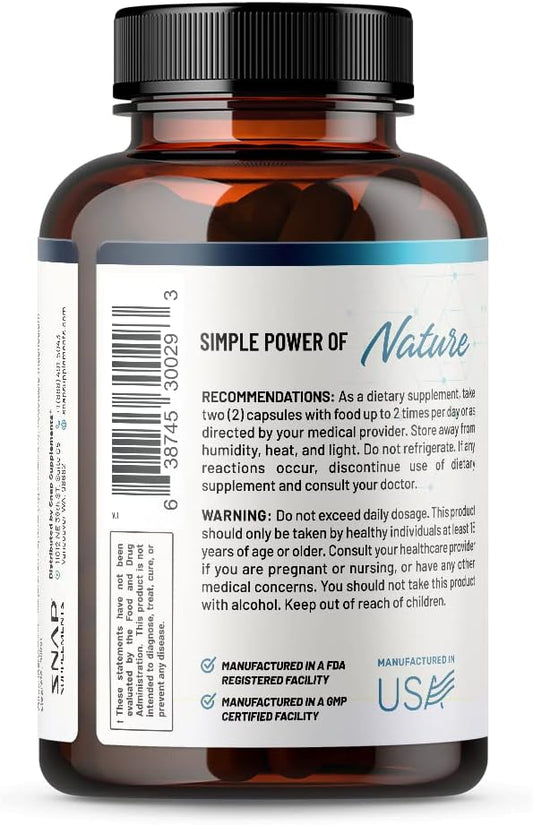 Nerve Health Support Supplement With Lions Mane - Improved Mental Clarity, Memory & Focus - Healthy Nerve Support Formula - Neuro Enhancer - Organic Turmeric + Other Herbs & Vitamins (60 Capsules)