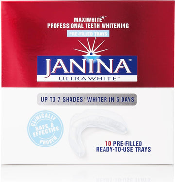 Janina Ultra White Maxiwhite Professional Teeth Whitening Pre-Filled Trays, 10-Count
