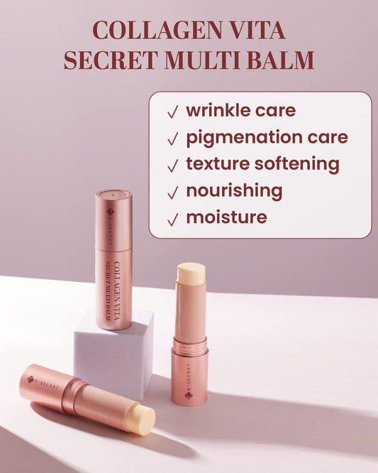 Ksecret Collagen Vita Secret Multi Balm, 11G / 0.39Oz. | Korean Skincare | For Anti Wrinkles & Brightening With Pure Vitamin C, Hydrate & Lift On Face, Forehead And Between Eyes, Fine Lines