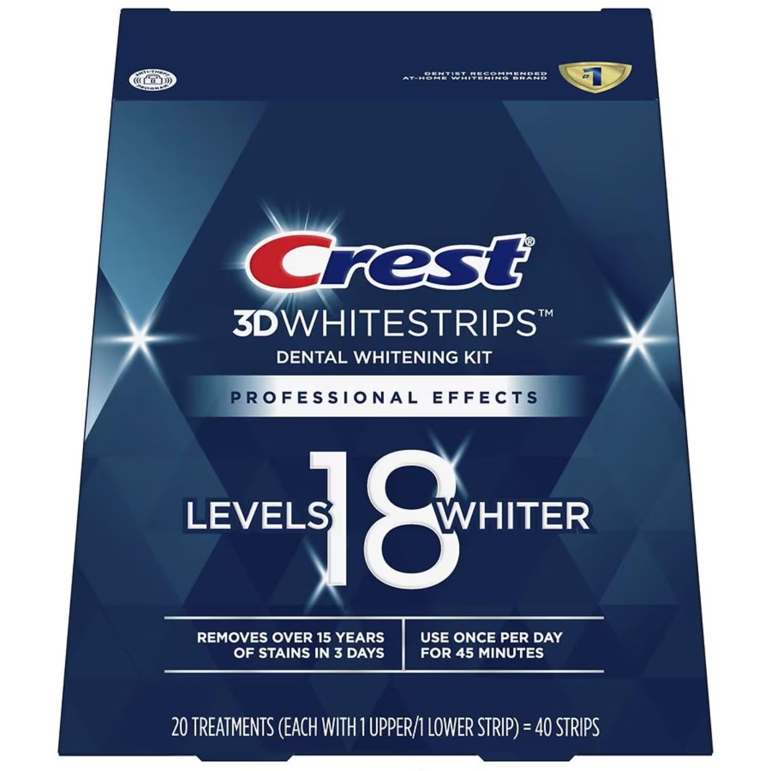 Crest 3D White Whitestrips Professional Effects, 40 Count