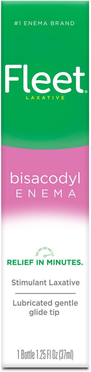 Fleet Laxative Bisacodyl Enema for Adult Constipation, 1.25 Fl Oz