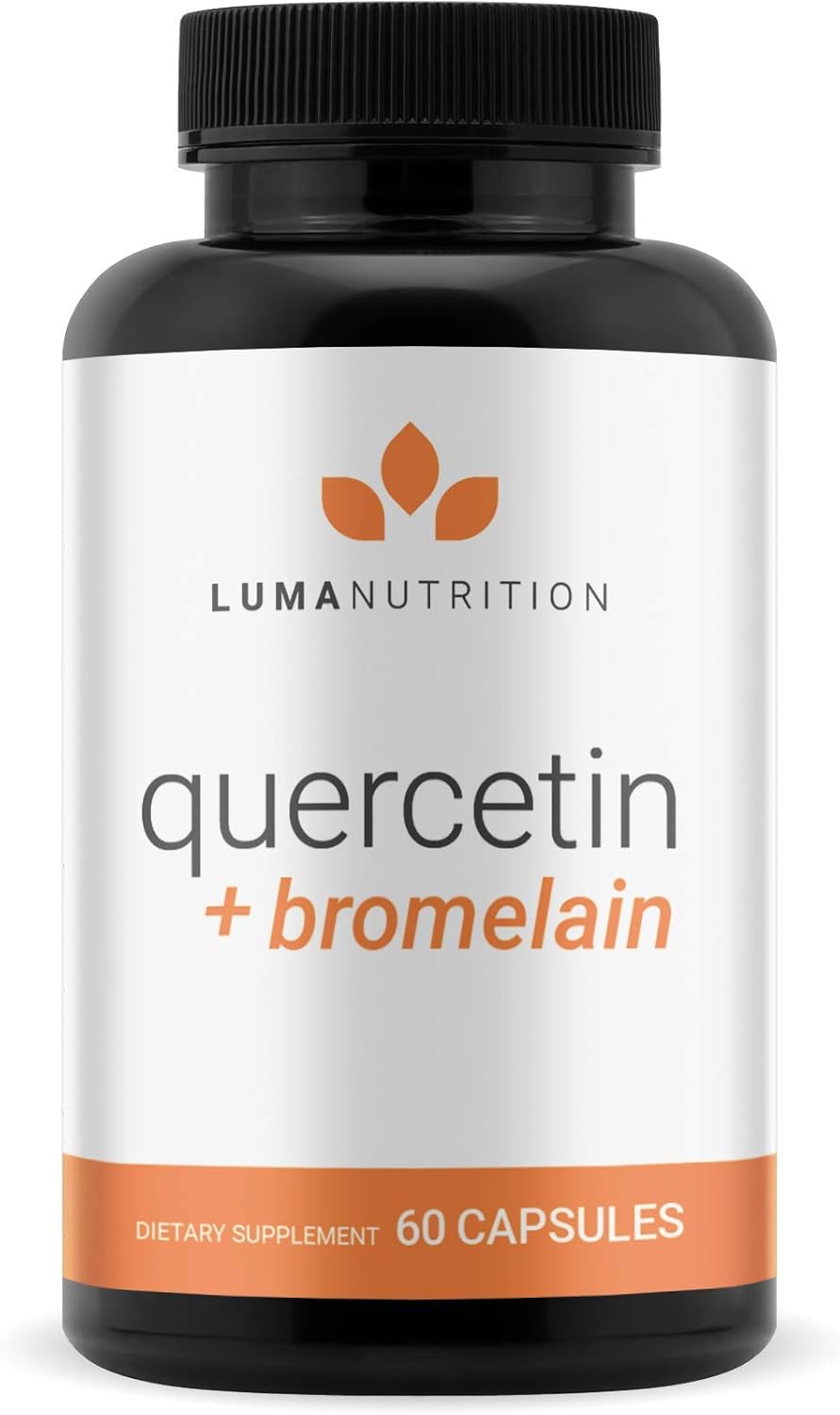 Luma Nutrition Quercetin 500Mg - Quercetin With Bromelain - Powerful Quercetin - Premium Bromelain - Antioxidant - Immune Support - 60 Capsules