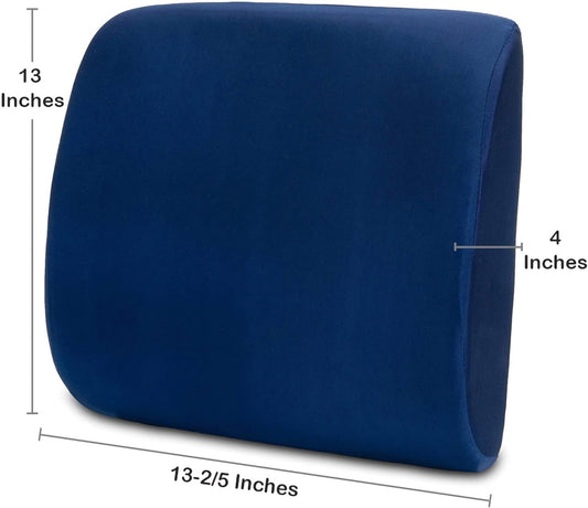 McKesson Back Support Cushion for Office, Home, Travel, Lumbar Support, Foam, 13 2/5 in x 13 in x 4 in, 4 Count