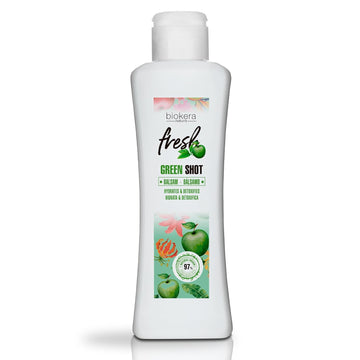 Salerm - Hair Conditioner - Green Shot Balm Biokera Fresh - 300 Ml - With Apple, Green Tea, Mint, And Aloe Vera - Hydrates And Refresh The Scalp - Sulfate And Paraben-Free - Vegan