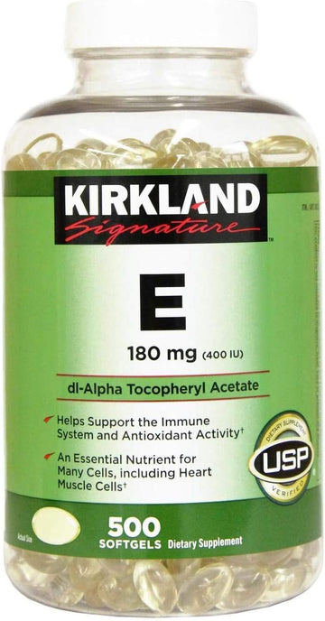 Kirkland Signature, Vitamin E 400 IU brdqt 500 Softgels (Pack of 2)