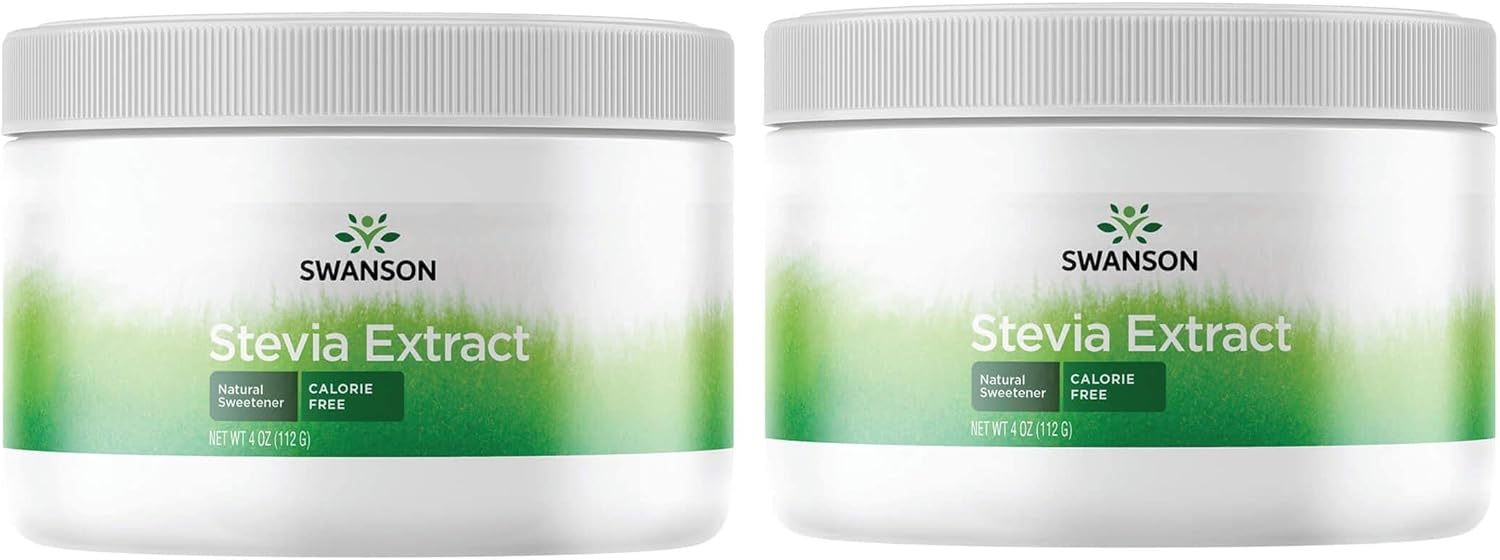 Swanson Stevia Extract Powder 4 Ounce (112 G) Pwdr (2 Pack)