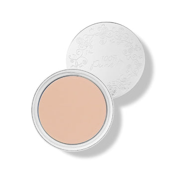 100% Pure Cream Foundation Concealer Face Makeup Medium To Full Matte Coverage - Rich Hydrating Balance For Dry Skin - Vegan Fruit Pigmented Alpine Rose Color (Fair With Cool Undertone) - 0.32 Oz