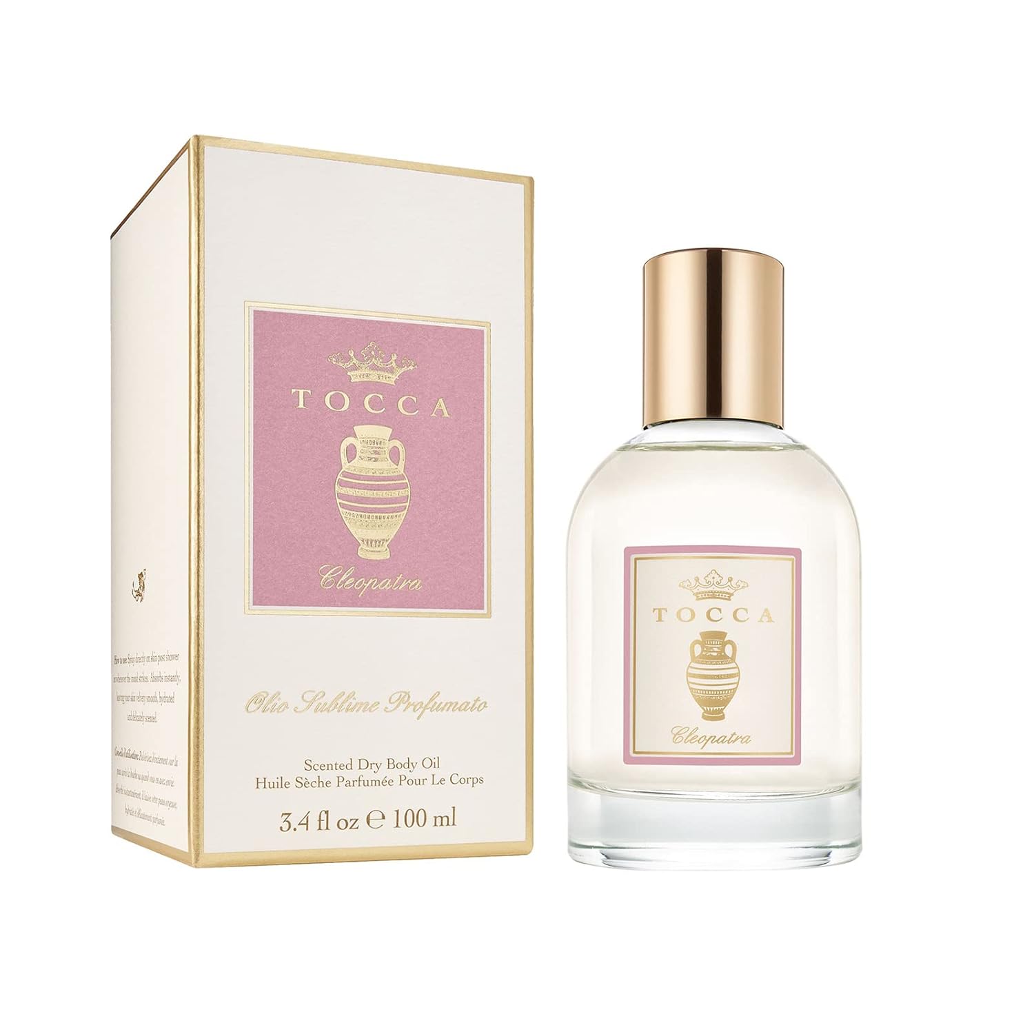 Tocca Colette Scented Dry Body Oil, 3.4 Fl Oz - Olio Sublime Profumato Body Fragrance, Warm Floral, Bergamot, Sandalwood, Pink Peppercorn