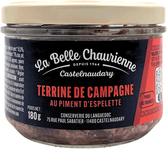 La Belle Chaurienne Piment D'Espelette Farmhouse Terrine 180G X 6