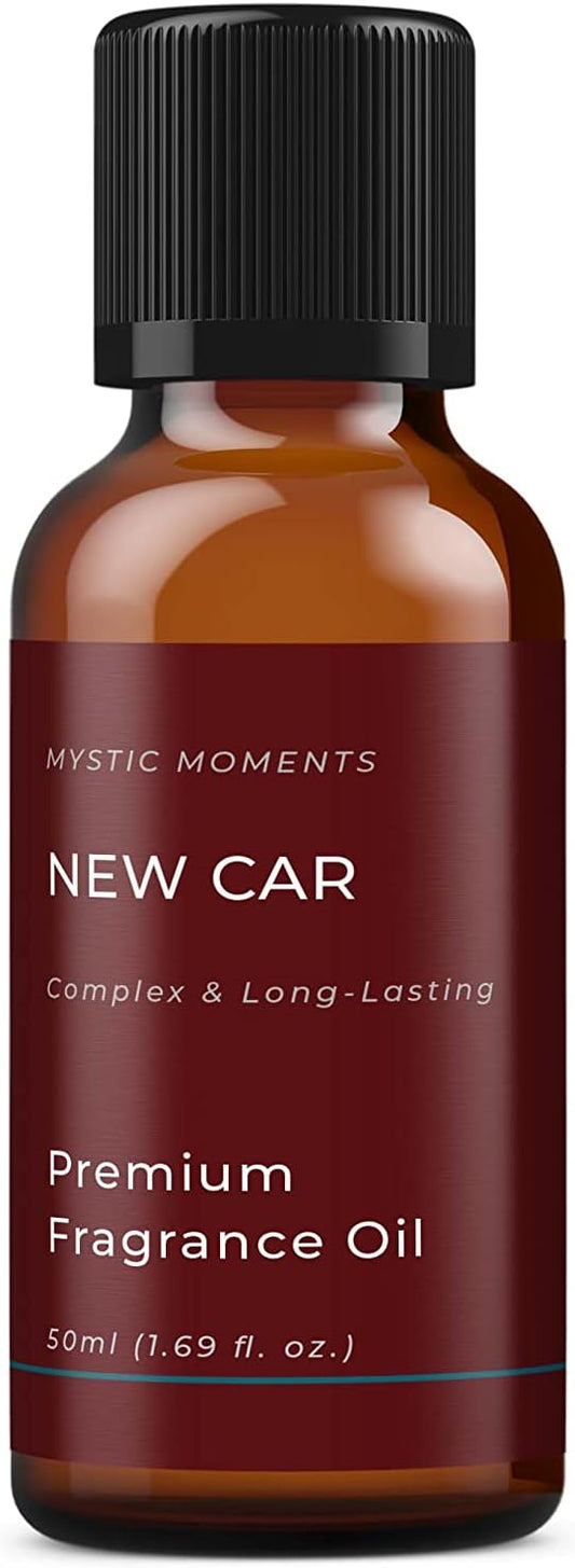 Mystic Moments | New Car Fragrance Oil - 50ml - Perfect for Soaps, Candles, Bath Bombs, Oil Burners, Diffusers and Skin & Hair Care Items