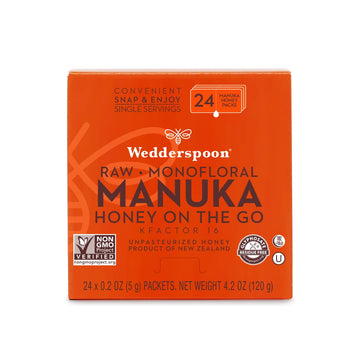 Wedderspoon Raw Premium Manuka Honey, Kfactor 16, Unpasteurized, Genuine New Zealand Honey, Traceable From Our Hives To Your Home