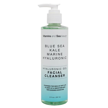 Vitamins And Sea Beauty Hyaluronic Gel Facial Cleanser With Blue Sea Kale + Marine Hyaluronic, 8 Fl Oz