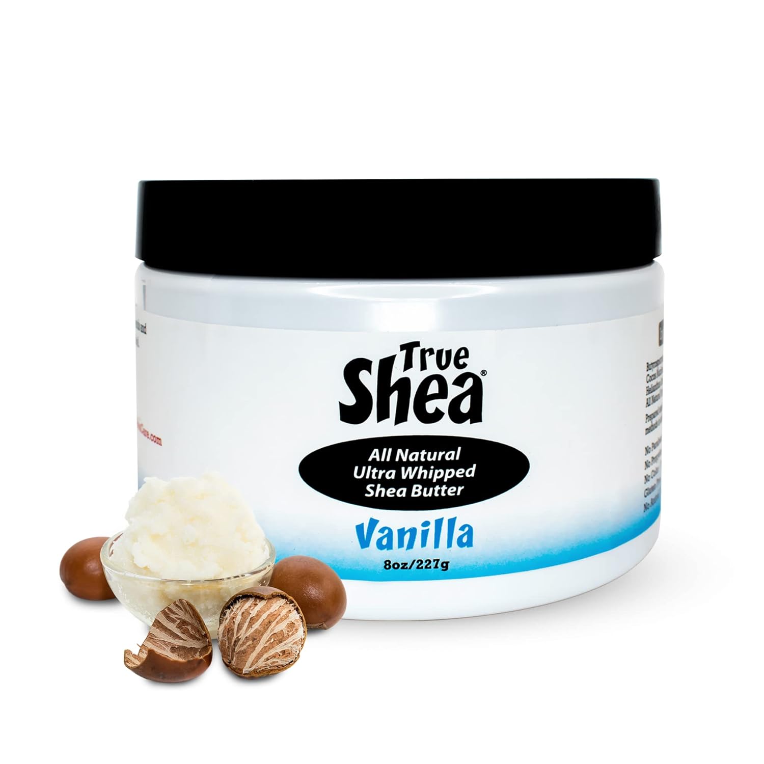 Moisturizing African Whipped Shea Butter, Vanilla, All-Natural Skincare Must-Have, Made From Unrefined Raw Shea Butter Enriched With Sunflower & Coconut Oil For Skin, No Parabens, 8 Oz