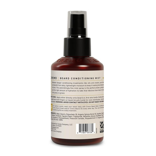 Cremo Leave-In Daily Beard Conditioning Mist - For Soft-Feeling and Healthy-Looking Facial Hair, 6 Fl Oz