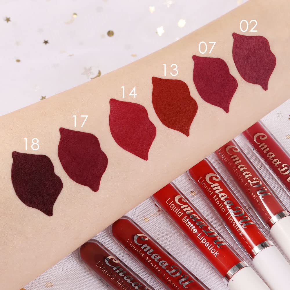 Evpct 1Pcs Deep Mauve Liquid Matte Lipstick Lipgloss Set For Women, Labiales Mate 24 Horas Originales Matte Larga Duracion 24 Hour Lipstick Lip Stains Long Lasting Waterproof 24, 08# : Beauty & Personal Care