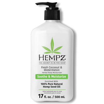 Hempz Body Lotion - Fresh Coconut & Watermelon Daily Moisturizing Cream, Shea Butter Body Moisturizer - Skin Care Products, Hemp Seed Oil - Large