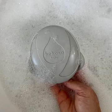 Kokoso Baby Bath Brush - Super Soft Baby Brush - Made From Eco-Friendly Silicone - Gently Removes Flakes And Scales - Bpa-Free, Antibacterial, Hypoallergenic - Suitable For Any Age