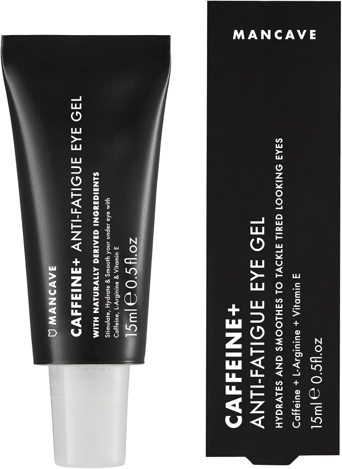 Mancave Caffeine & Vitamin E Anti-Fatigue Eye Gel 15Ml, Target Dark Circles And Fight Against Fine Lines, Natural Formulation, Vegan Friendly, Rejuvenates Tired Eyes, Made In England