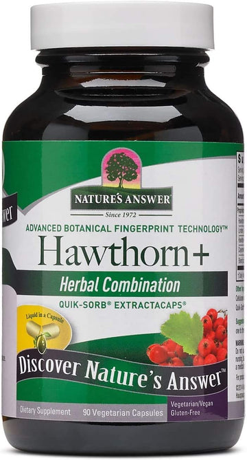 Nature'S Answer Hawthorn Berry 90-Capsules | Supports Heart And Circulatory System Function | Gluten-Free, Non-Gmo, Vegan, No Artificial Avors Or Preservatives | Single Count