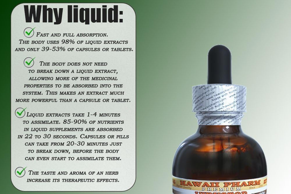 Hawaii Pharm Blue Vervain Alcohol-Free Liquid Extract, Organic Blue Vervain (Verbena Hastata) Dried Above-Ground Parts Glycerite Natural Herbal Supplement 2x4 oz : Health & Household