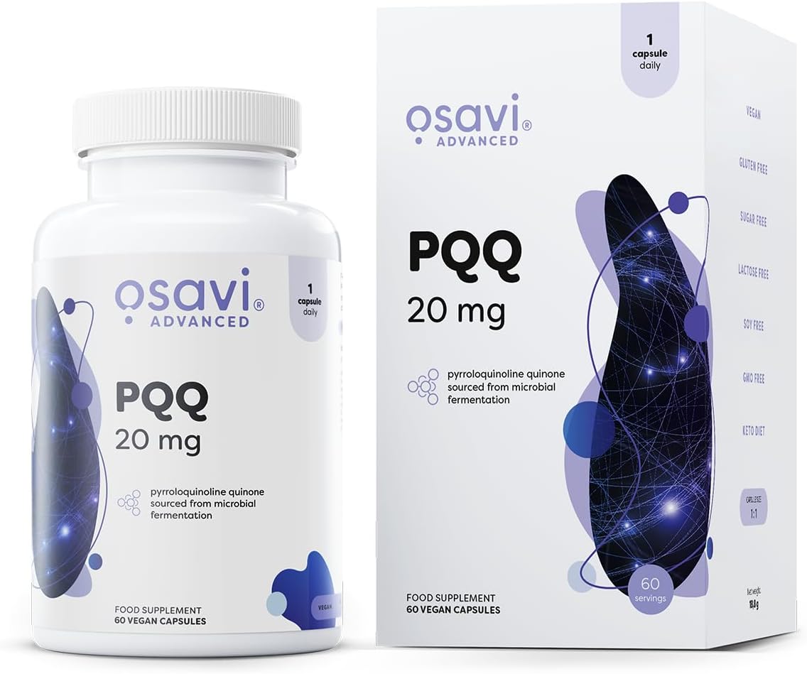 Osavi Pqq 20 Mg – 60 Vegan Capsules | Microbially Fermented Pyrroloquinoline Quinone For Cellular Health Support
