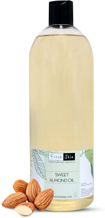Freshskin Beauty LTD | Sweet Almond Oil 1 Litre - Natural, Cruelty Free, Vegan, No GMO (1000ml)