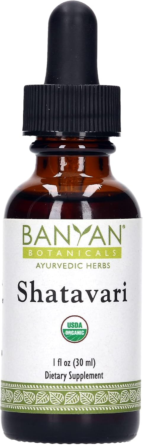 Banyan Botanicals Shatavari Liq Extract â€“ Organic Shatavari Root Extract â€“ Calming, Cooling, Supports Rejuvenation, Promotes Energy & Vitality* â€“ 1   â€“ Non GMO Sustainably Sourced Vegan