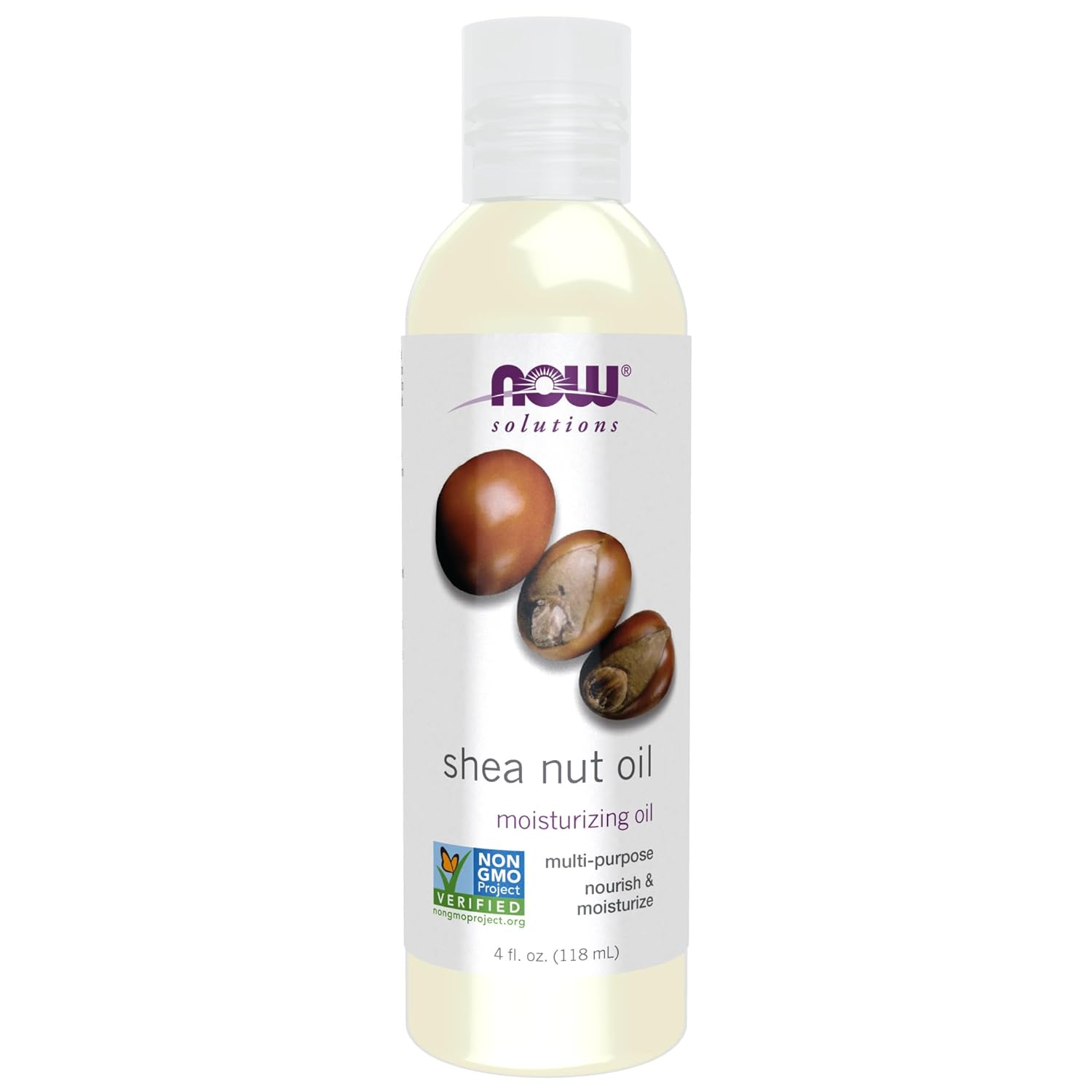 Now Foods Solutions, Shea Nut Oil, Multi-Purpose Intense Moisturizing Oil For Skin, Scalp And Hair, 4-Ounce