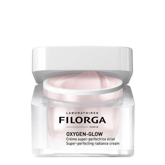 Filorga Oxygen-Glow Super-Perfecting Radiance Daily Skin Cream, Hydrating Treatment With A Moisturizing Boost Of Hyaluronic Acid And Detoxifying Enzymes For A Flawless, Wrinkle Free Face, 1.69 Fl. Oz
