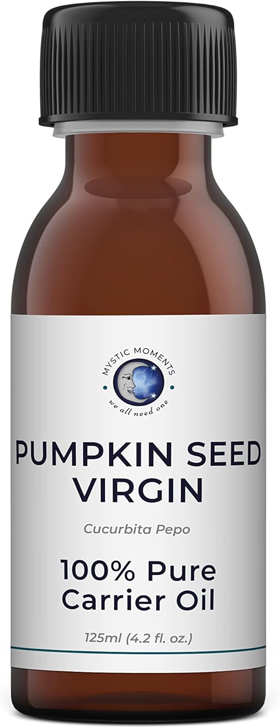 Mystic Moments | Pumpkin Seed Carrier Oil 125ml - Pure & Natural Oil Perfect for Hair, Face, Nails, Aromatherapy, Massage and Oil Dilution Vegan GMO Free