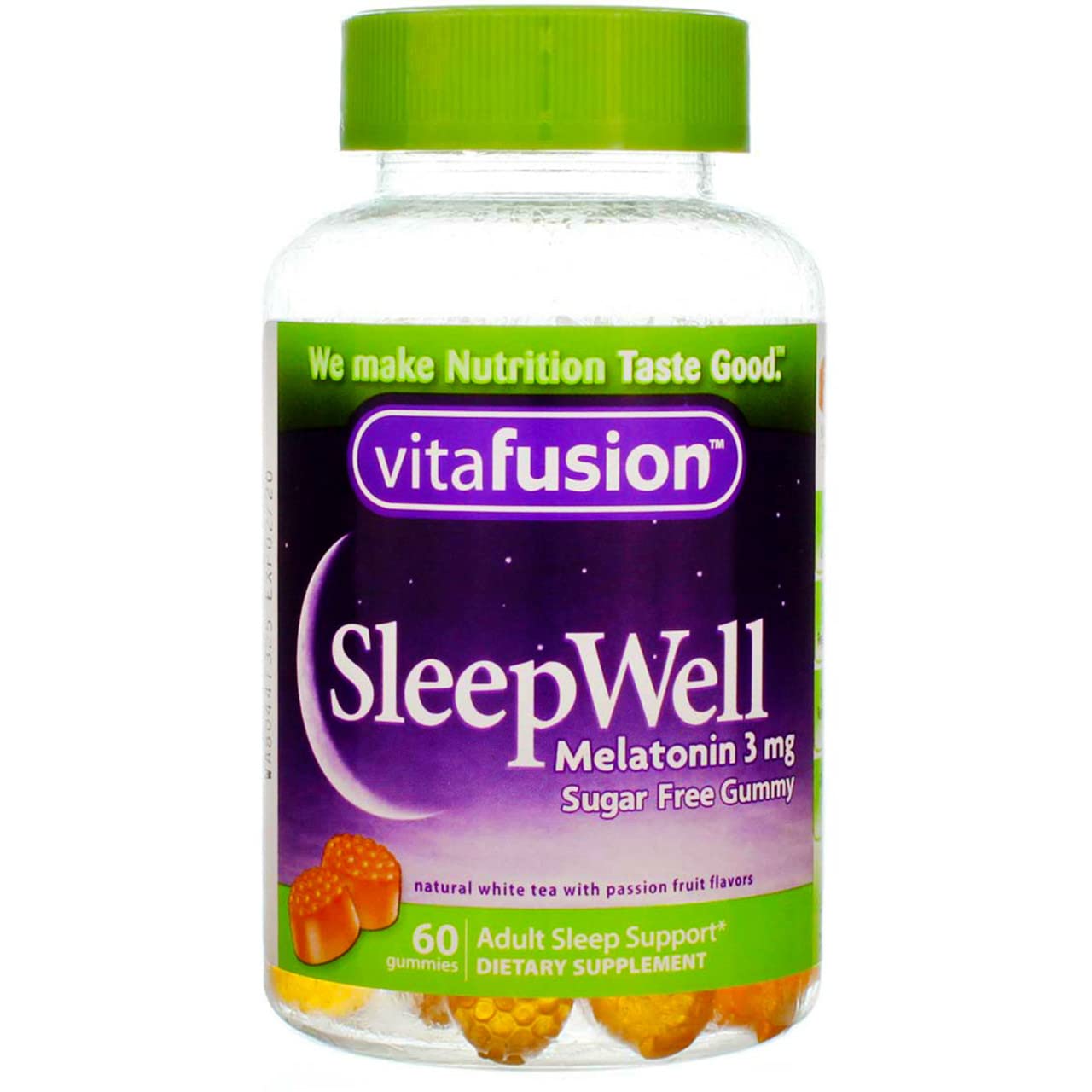 Vitafusion SleepWell Gummies White Tea with Passion Fruit 60 Each (Pack of 4)