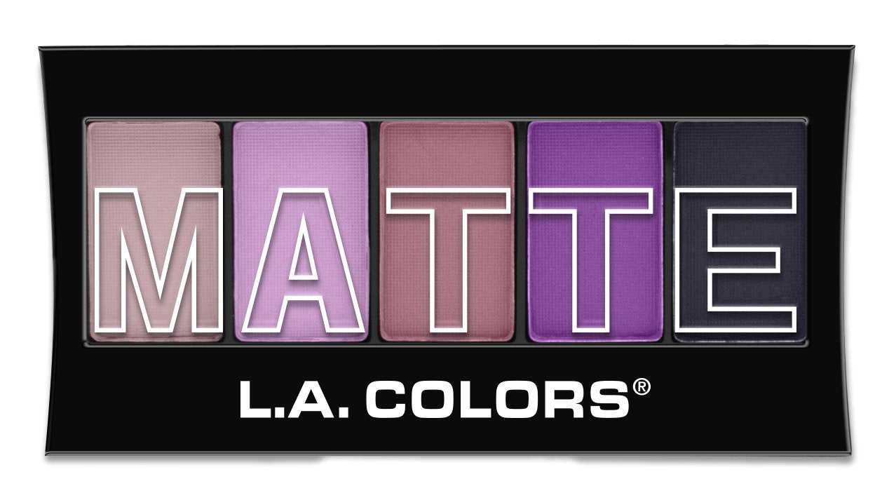 L.A. Colors 5 Color Matte Eyeshadow Palette, Blue Denim Cem474